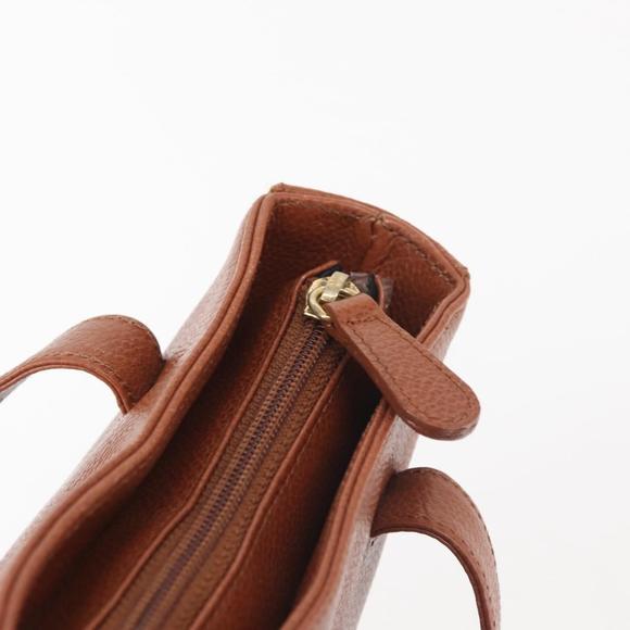 BALLY Tote Bag Leather Brown Gold Auth BA6025 - Picture 10 of 16